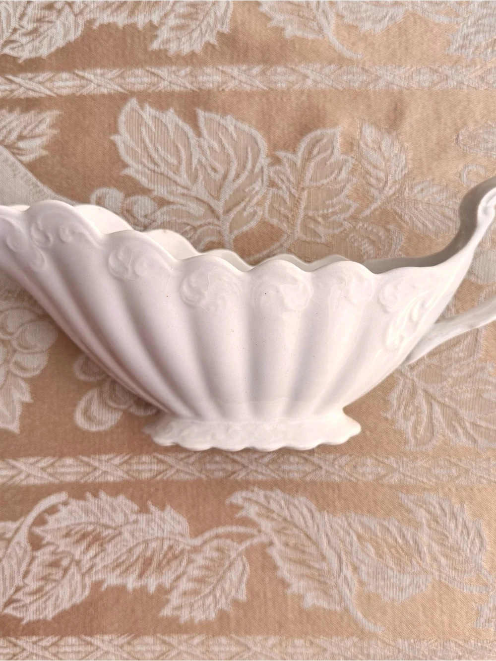 Gravy Boat East Palestine Pottery Company Ohio E.P.P. Co. DeSoto Style Scalloped